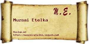 Muzsai Etelka névjegykártya